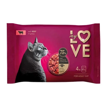 My love marha ízesítésű alutasakos macskaeledel 4x85g