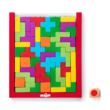 Színes fa tetris kirakó játék - Woodyland