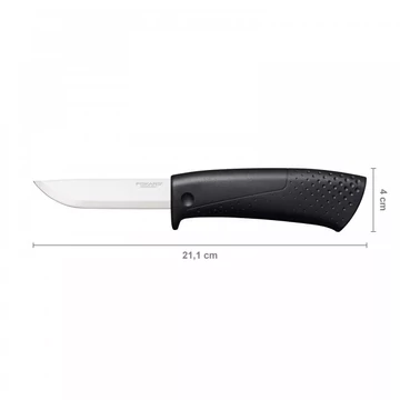 Fiskars Általános kés tokba épített élezővel (1023618)