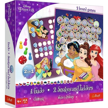 Disney Hercegnők 2 az 1-ben társasjáték: Ki nevet a végén? és Kígyók és létrák - Trefl