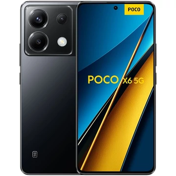Xiaomi Poco X6 5G Dual Sim 12GB RAM 512GB fekete (black) kártyafüggetlen okostelefon