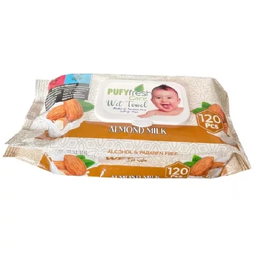 Pufy fresh almond milk nedves törlőkendő 120db