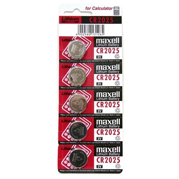 Maxell CR2025x5 csomag (tépheto bliszter) 3V-os lítium gombelem