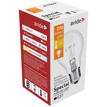 Avide hőálló gömb izzó A55 40W E27