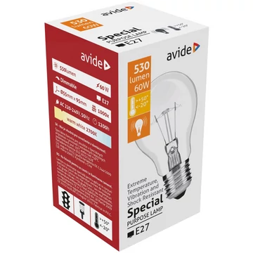 Avide hőálló gömb izzó A55 60W E27
