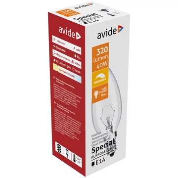 Avide Candle izzó C35 40W E14