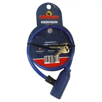 Kerékpárzár lakat kulccsal - kék