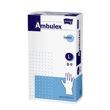 Ambulex P latex kesztyű púderes L-es méret 100 db