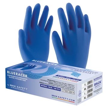Kesztyű nitril púdermentes L 100db