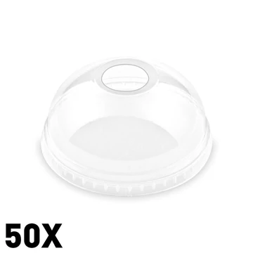 Eldobható műanyag pohártető 95mm 50db 76196 fehér