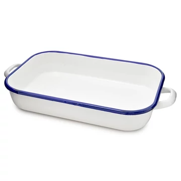Zománcozott füles tepsi 36cm - piros
