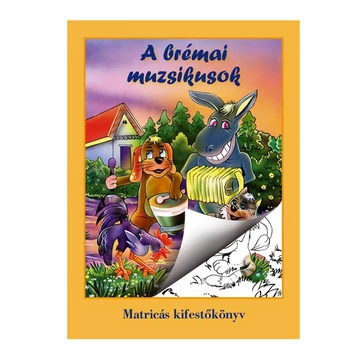 A brémai muzsikusok matricás kifestő