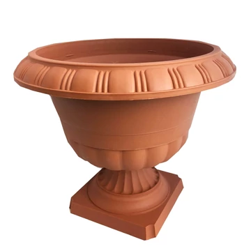 Görög virágtál 28cm terrakotta - műanyag