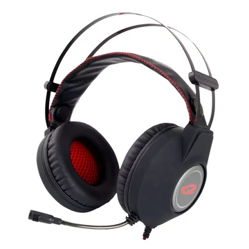 Esperanza Nightcrawler Gamer mikrofonos fejhallgató, fekete-piros