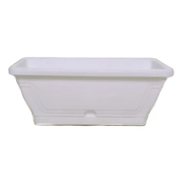 Virágláda+tálca 40cm fehér
