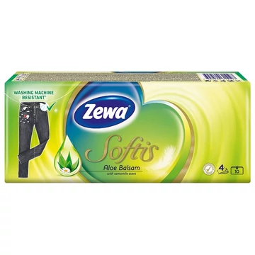 Zewa Softis papírzsebkendő Aloe Balsam 10x9db