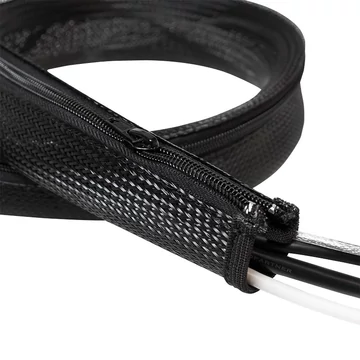 Logilink Cable FlexWrap with Zipper, 1,0m,30mm, black