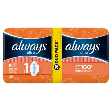 Always duo egészségügyi betét ultra normal plus 20db