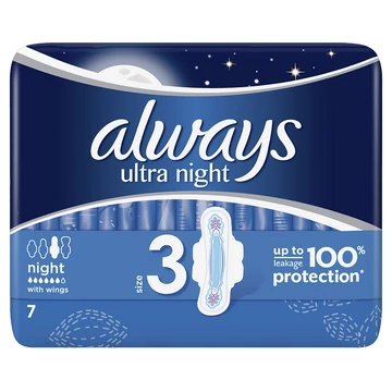 Always egészségügyi betét ultra night 7db