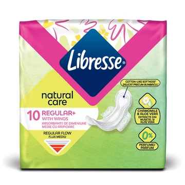 Libresse Natural Care Normal+ egészségügyi betét 10db