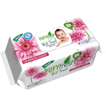 Pufy fresh nedves törlőkendő 120db gerbera