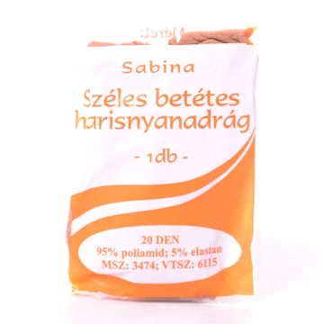 Sabina széles betétes harisnyanadrág 20den 3-4