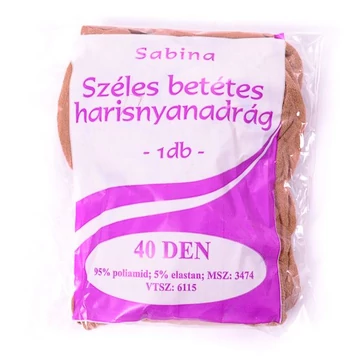 Sabina széles betétes harisnyanadrág 40den 3/4 többféle színben