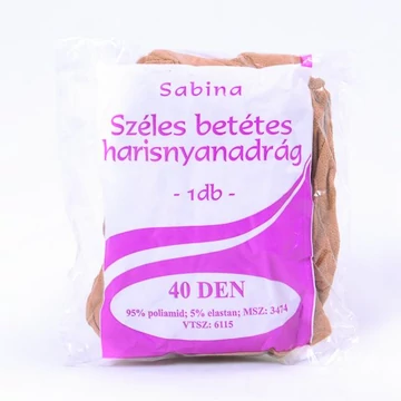 Sabina széles betétes harisnyanadrág 40den 6/7