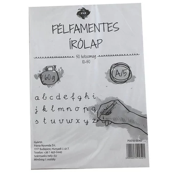 Nylon tasakos félfamentes írólap A/5 10-50