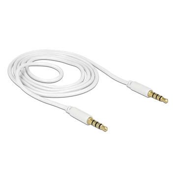 Delock 3.5mm 4.pol. jack dugó - 3.5mm 4.pol. jack dugó kábel, 1m
