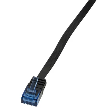 LogiLink CAT6 U/UTP Flat Patch Cable SlimLine AWG32 black 2,00m