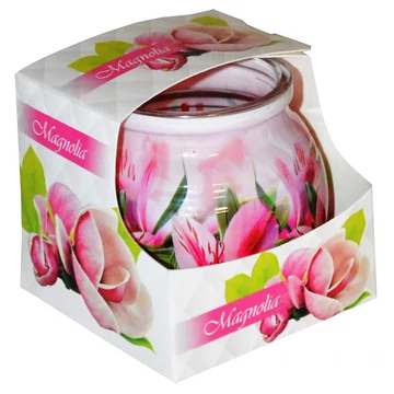 Magnólia illatú poharas illatgyertya 70g 630640