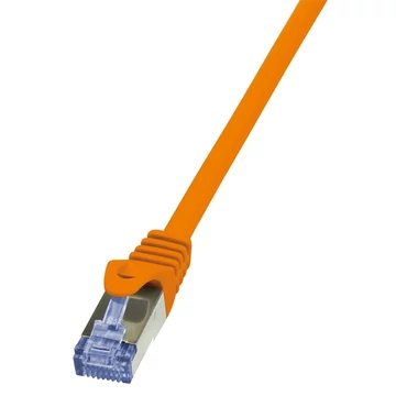 LogiLink CAT6A S/FTP Patch Kábel PrimeLine AWG26 PIMF LSZH narancssárga1,5m