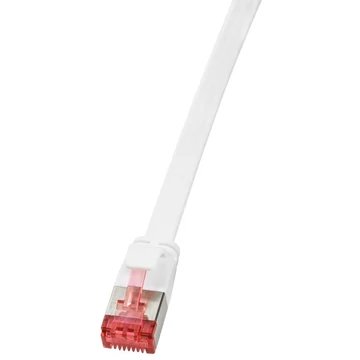 Logilink Patch Cable Flat Cat.6A Shielded  1,00m white