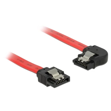 Delock 6 Gb/s sebességet biztosító SATA-kábel egyenes csatlakozódugóval > balra néző SATA-csatlakozó