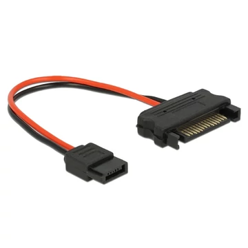 Delock SATA-tápkábel 15 tus csatlakozódugóval > Slim SATA-tápcsatlakozó 6 tus csatlakozó 10cm