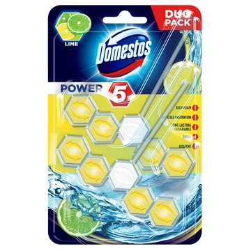 Domestos lime power5 WC-rúd WC illatosító 2x55g