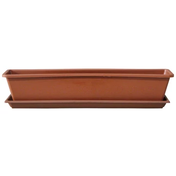 Balkonláda alátéttel terrakotta 60/58