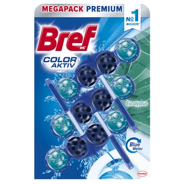 Bref premium eucalyptus color aktiv 3x50g wc illatosító