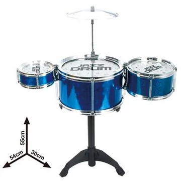 Jazz Drum állványos 4 részes kék dob játékszett