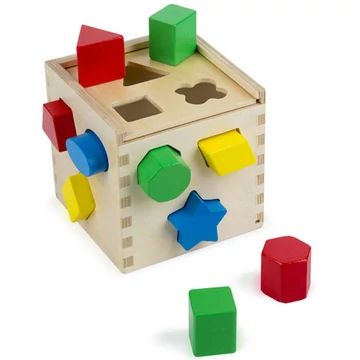 Formarendezeő kocka fa készségfejlesztő - Melissa & Doug