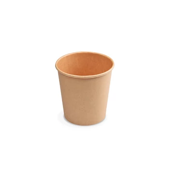 Eldobható papír pohár 1,1dl 62mm 50db 76411 kraft barna 110ml
