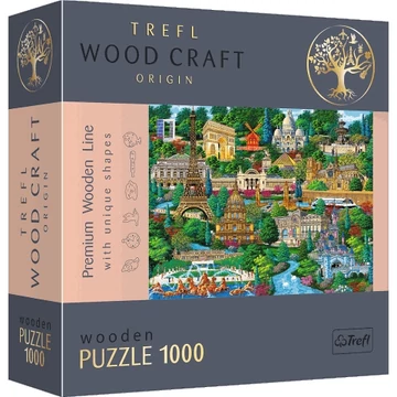 Wood Craft Híres helyek: Franciaország 1000db-os prémium fa puzzle - Trefl