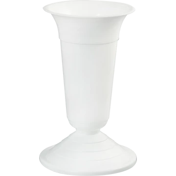 Nehezített fehér sírváza 30cm