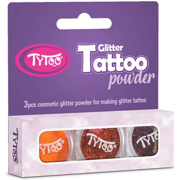 TyToo: Csillámpor szett 3 x 2,5 ml Narancssárga, Világosbarna, Barna