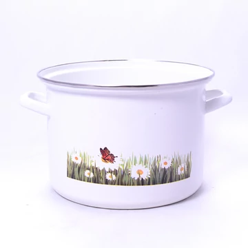 Margaréta mintás zománcozott fazék 24cm 7,5L