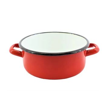 Zománcozott piros lábas 19cm 2,1L