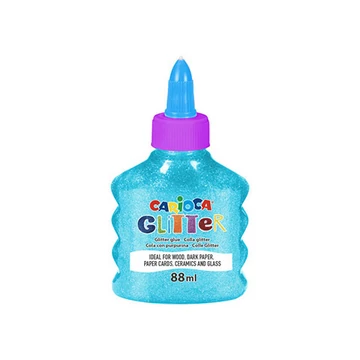 Csillámló folyékony neon világoskék ragasztó 88ml - Carioca