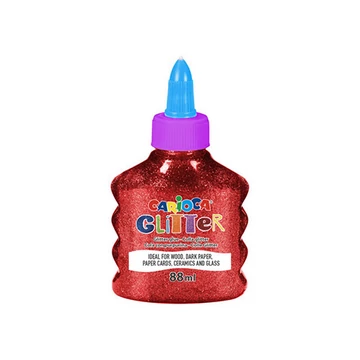 Csillámló folyékony spark piros színű ragasztó 88ml - Carioca