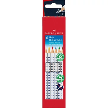 Faber-Castell: Grip színes ceruza készlet sötét felületre 6db-os